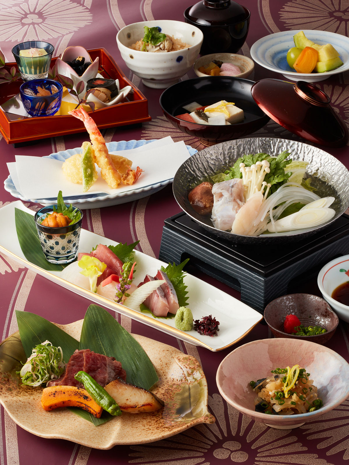 【季節会席・舞】<br>冬の味覚 ~河豚と鱈と米沢牛の会席コース~<br>13,640円(税込15,000円)|会席|レンブラントホテル東京町田【公式】