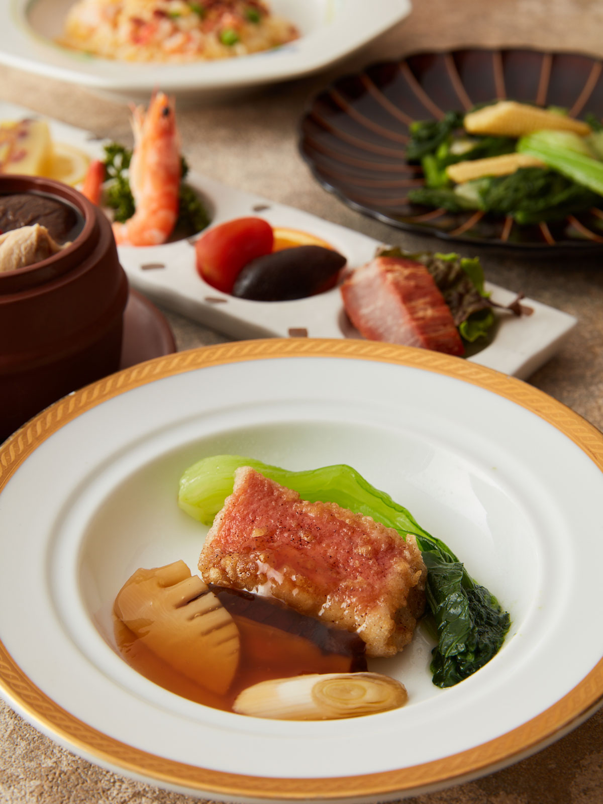 【本格コース・龍】<br>~フカヒレ・稚鮑や鯛・牛フィレ肉などの豪華コース~</br>7,727円(税込8,500円)|コース|レンブラントホテル東京町田【公式】